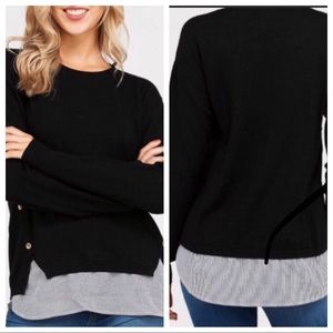 NWT Jeannie black sweater top